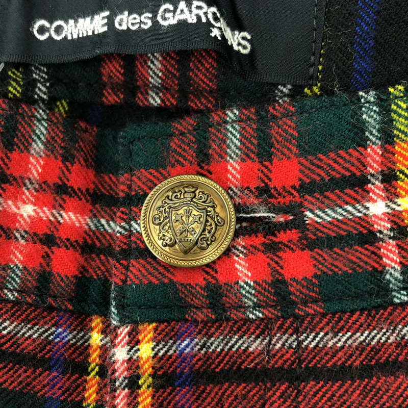 tricot COMME des GARCONS / トリココムデギャルソン | 2011AW | ウール タータンチェック 裾金ボタン スリット パンツ | M | レディース