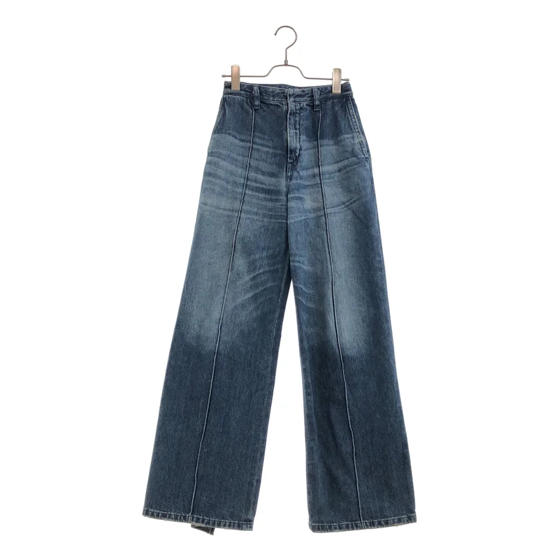AKIRANAKA / アキラナカ | ダメージ加工 ワイドデニムパンツ | 0 | レディース