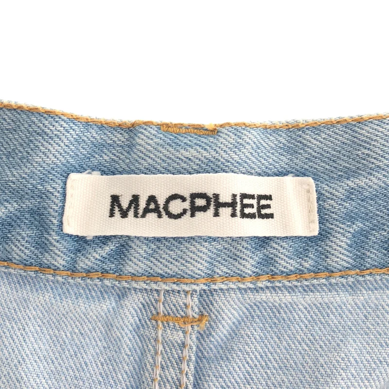 Tomorrowland MACPHEE / トゥモローランドマカフィー | コットンデニム ストレートパンツ | 36 | レディース