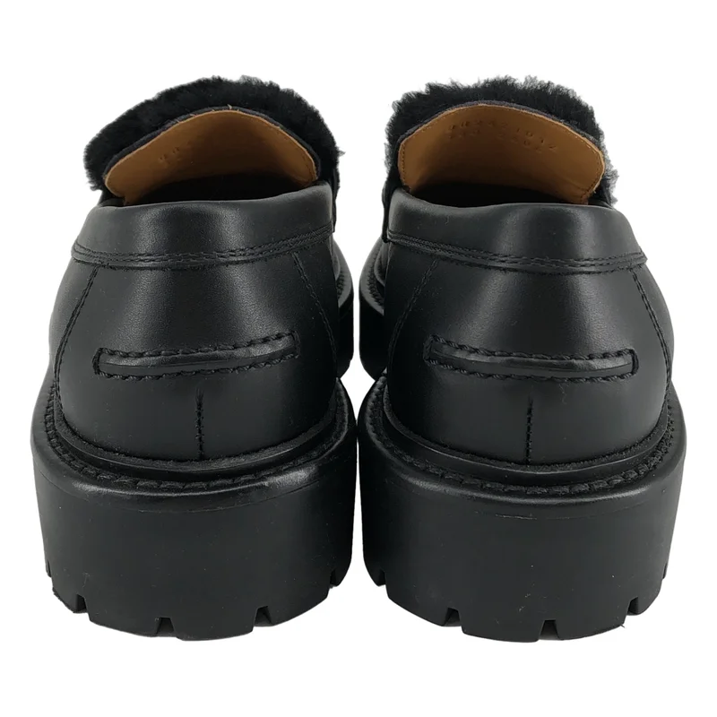 HERMES / エルメス | ムートン レザー ケリーバックル モカシン BR2421012 | 36 | レディース