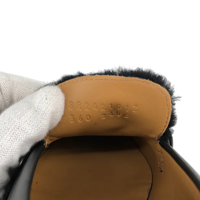 HERMES / エルメス | ムートン レザー ケリーバックル モカシン BR2421012 | 36 | レディース