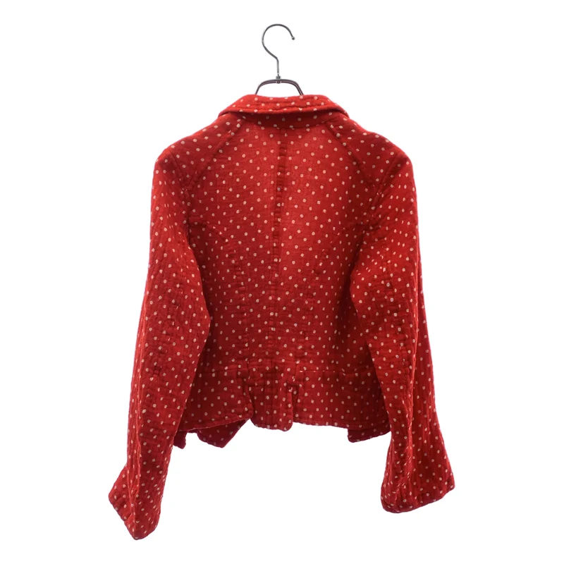 COMME des GARCONS COMME des GARCONS / コムコム | 2007AW | ウール 縮絨 変形 ドット シングルジャケット | S | レディース