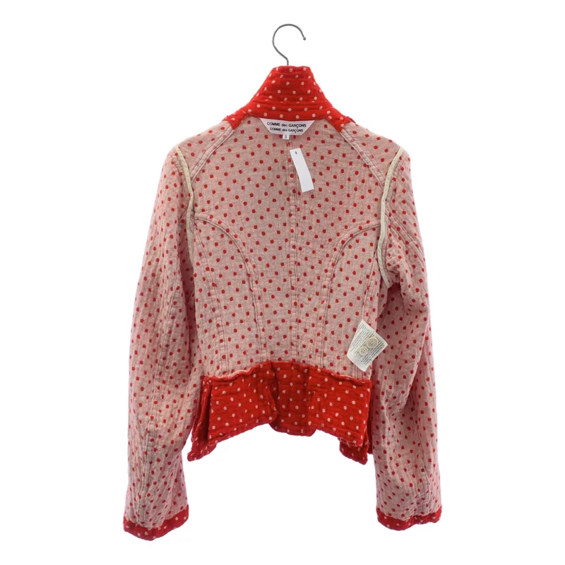 COMME des GARCONS COMME des GARCONS / コムコム | 2007AW | ウール 縮絨 変形 ドット シングルジャケット | S | レディース