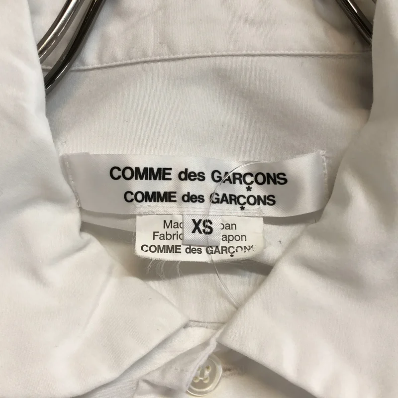 COMME des GARCONS COMME des GARCONS / コムコム | 2017AW | コットン ウール切り替え フロントジップ ラウンドカラーシャツ | XS | レディース