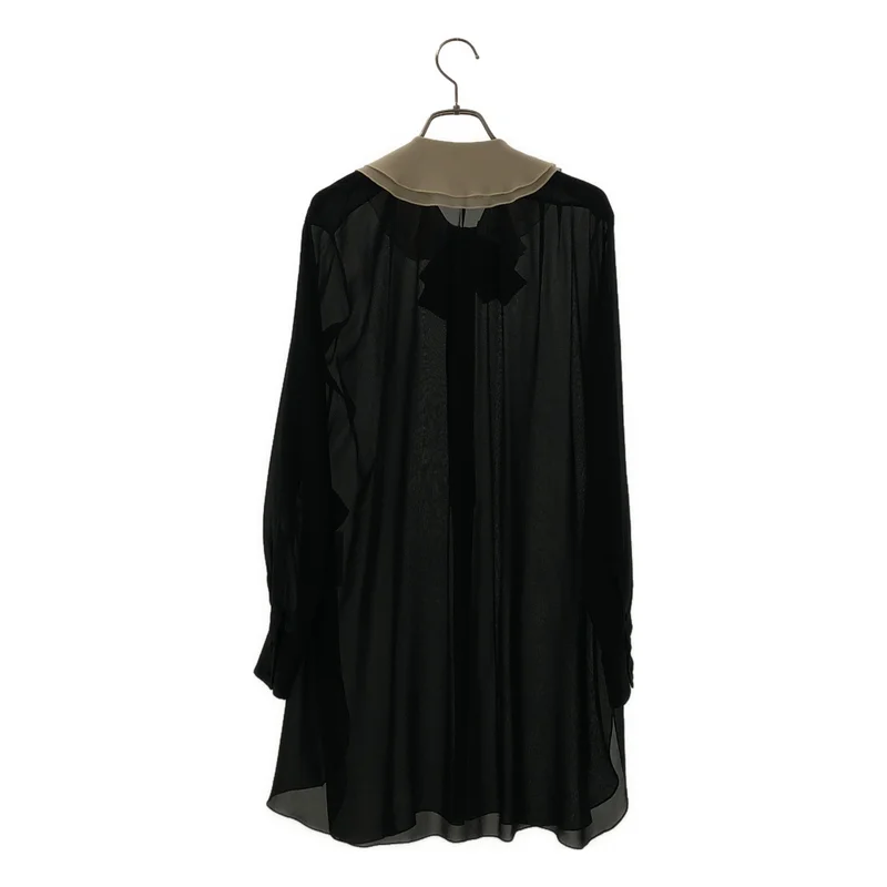 SAINT LAURENT PARIS / サンローランパリ | シルク バイカラー ワンピース |