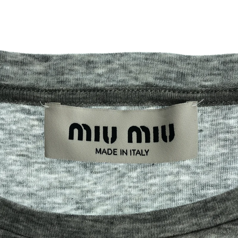 miu miu / ミュウミュウ | リブジャージー × レース ドレス ワンピース | M | レディース