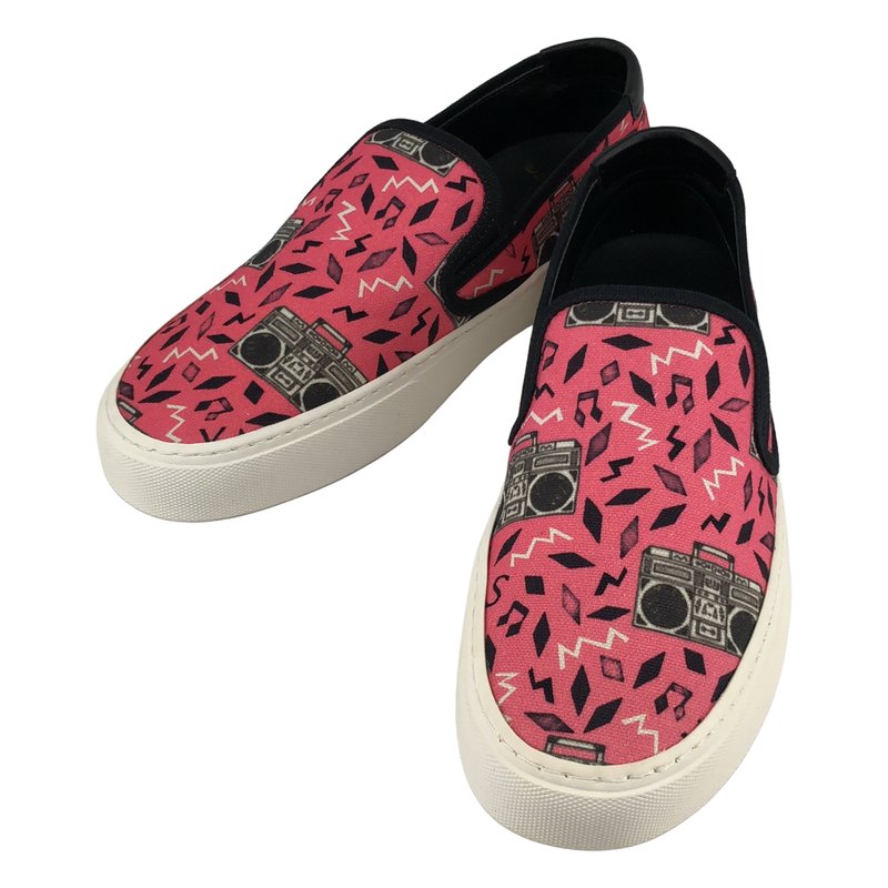 SAINT LAURENT PARIS / サンローランパリ | Venice Slip On Radio Print Sneaker スリッポン スニーカー | 40 | メンズ