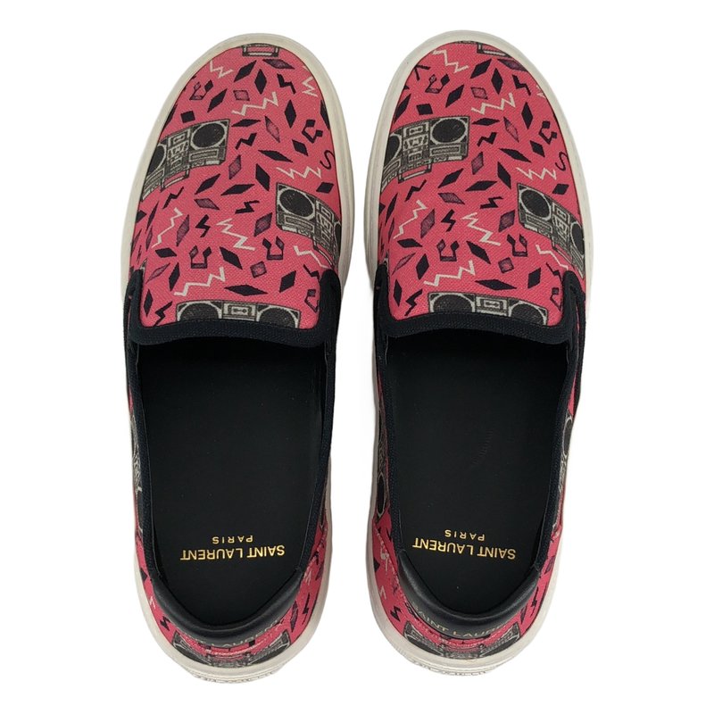 SAINT LAURENT PARIS / サンローランパリ | Venice Slip On Radio Print Sneaker スリッポン スニーカー | 40 | メンズ