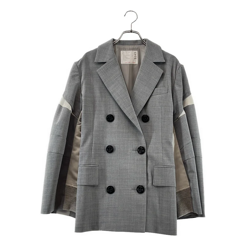 sacai / サカイ | オーバースリーブ ダブルブレスト ジャケット / 総裏地 | 1 | レディース