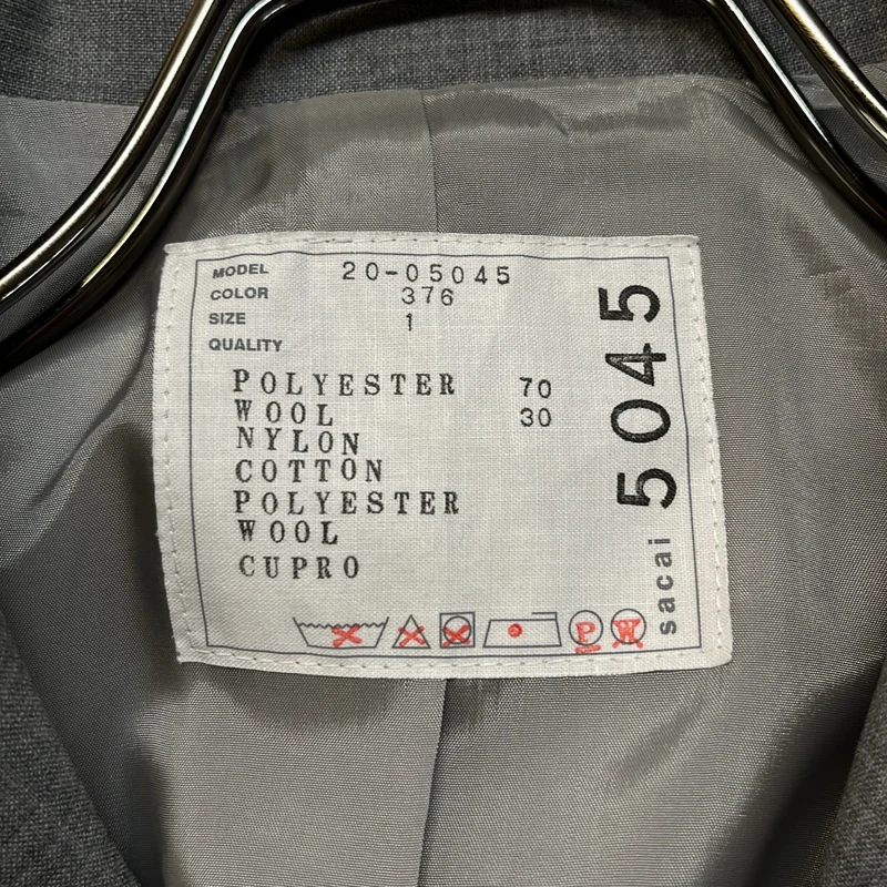 sacai / サカイ | オーバースリーブ ダブルブレスト ジャケット / 総裏地 | 1 | レディース