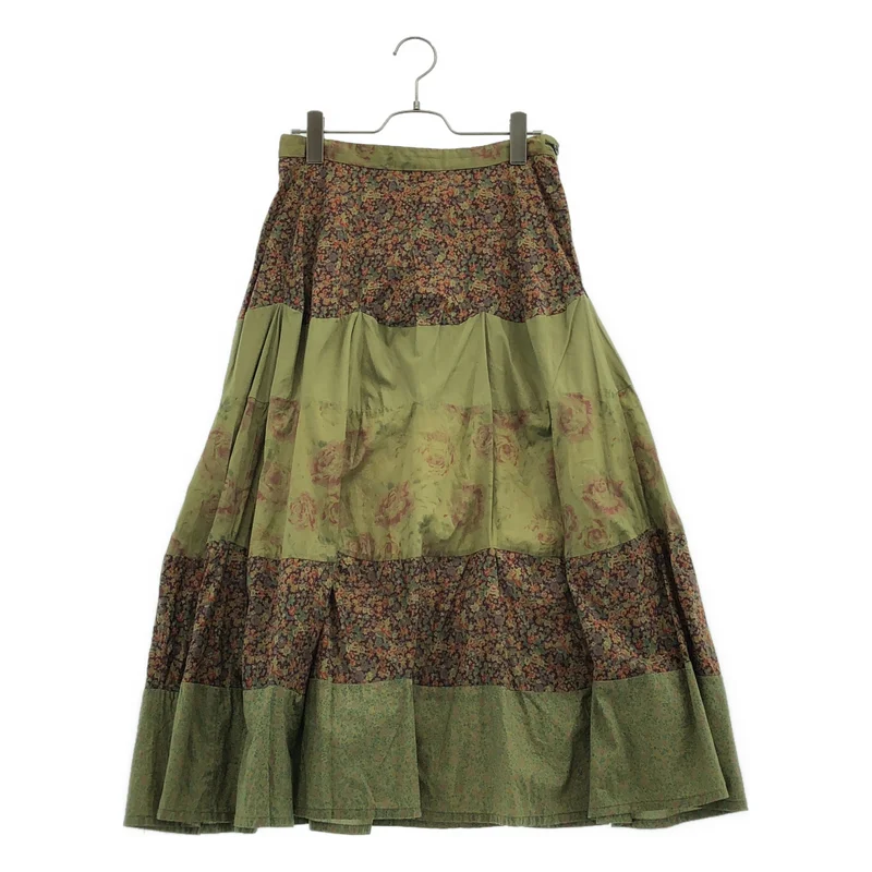 tricot COMME des GARCONS / トリココムデギャルソン | 2000AW | フラワープリント 切替 スカート | M | レディース
