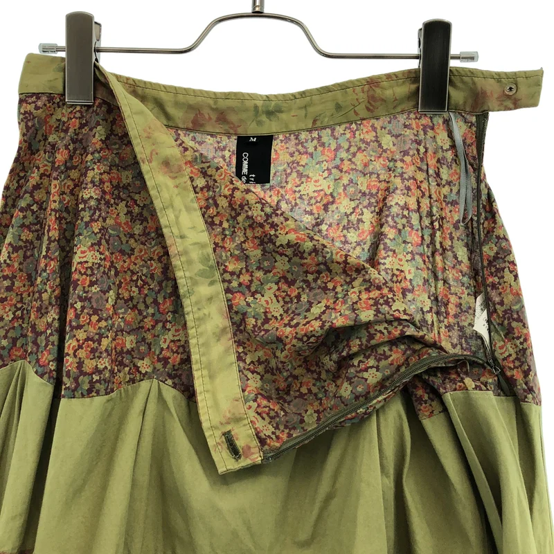 tricot COMME des GARCONS / トリココムデギャルソン | 2000AW | フラワープリント 切替 スカート | M | レディース