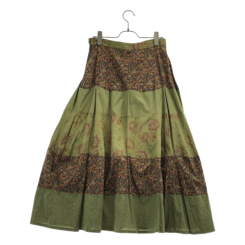 tricot COMME des GARCONS / トリココムデギャルソン | 2000AW | フラワープリント 切替 スカート | M | レディース