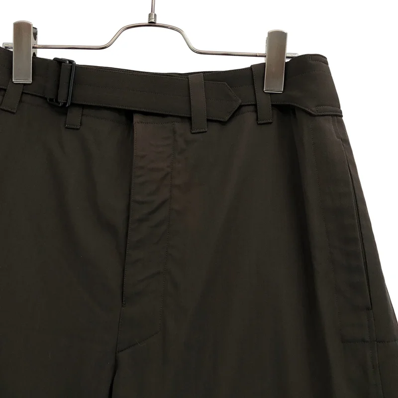 LEMAIRE / ルメール | ウール ベルト付き ワイドパンツ | 46 | メンズ