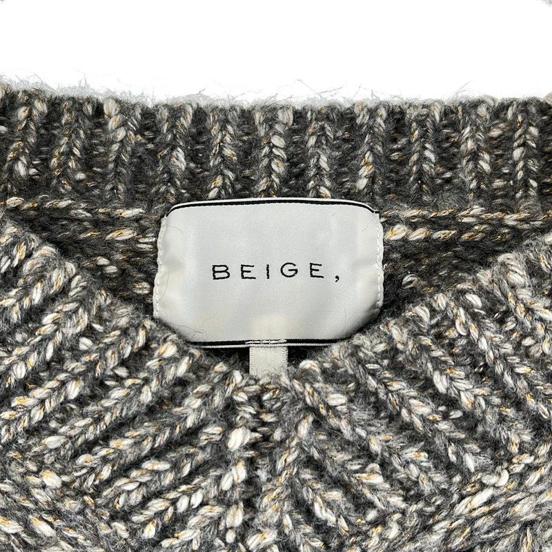 BEIGE， / ベイジ | シアーレイヤードスリーブ ケーブル ニット セーター | 4 | レディース