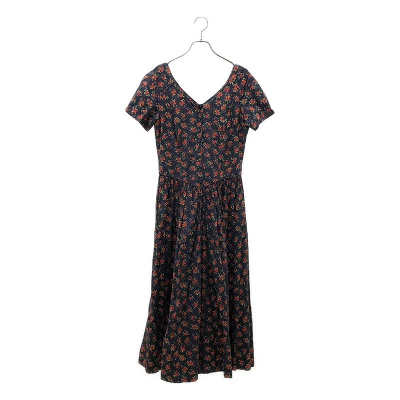 None / | laura ashley / ローラアシュレイ / コットン フラワープリント 半袖ワンピース | 38 | レディース