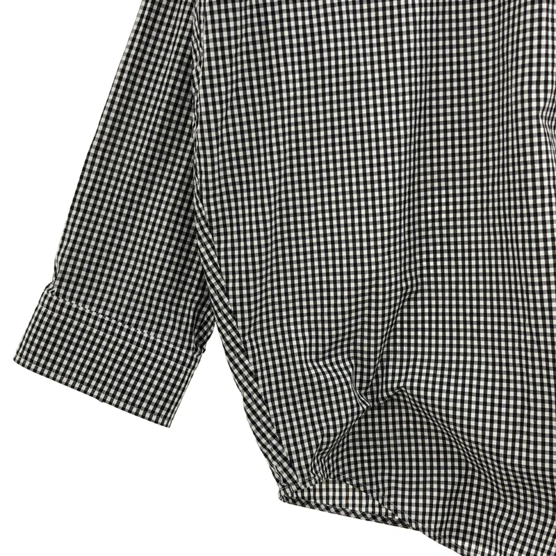BALENCIAGA / バレンシアガ | チェック バックロゴ オーバーサイズ シャツ_長袖 622050 | 38 | レディース