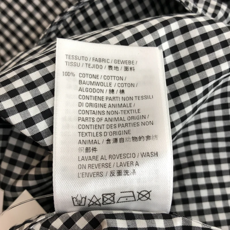 BALENCIAGA / バレンシアガ | チェック バックロゴ オーバーサイズ シャツ_長袖 622050 | 38 | レディース