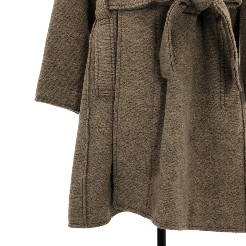 ISSEY MIYAKE / イッセイミヤケ | 2021AW | ウール ダブルブレスト ベルテッドコート IM13KA279 | 2 | レディース