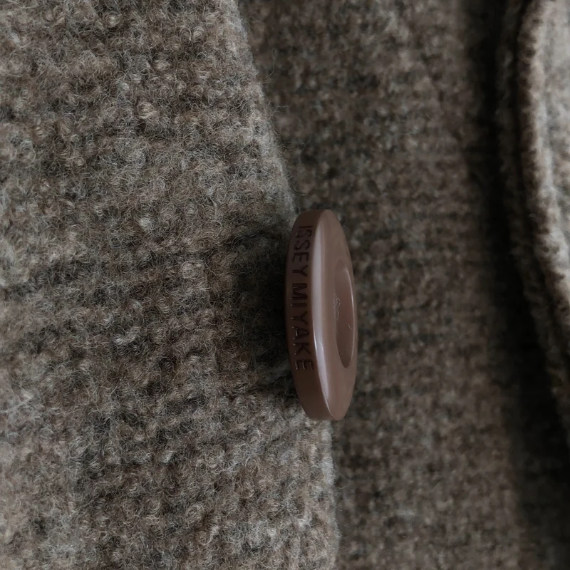 ISSEY MIYAKE / イッセイミヤケ | 2021AW | ウール ダブルブレスト ベルテッドコート IM13KA279 | 2 | レディース