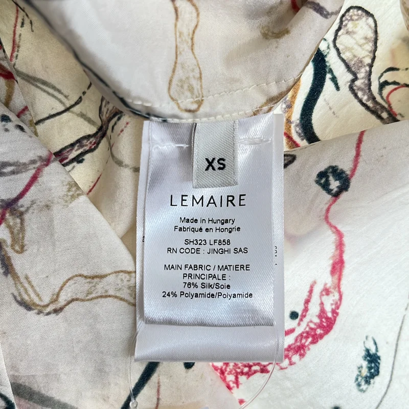 LEMAIRE / ルメール | シルク プリント シャツ_長袖 SH323 LF858 | XS | メンズ