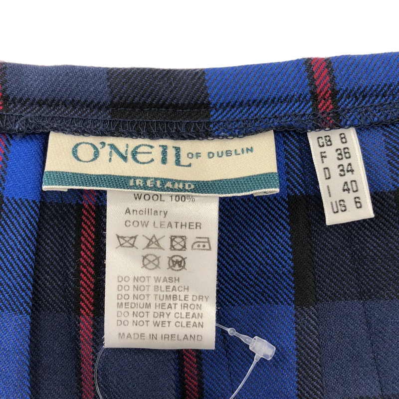 O'NEIL OF DUBLIN / オニールオブダブリン | ウール チェック フレアスカート | 8 | レディース