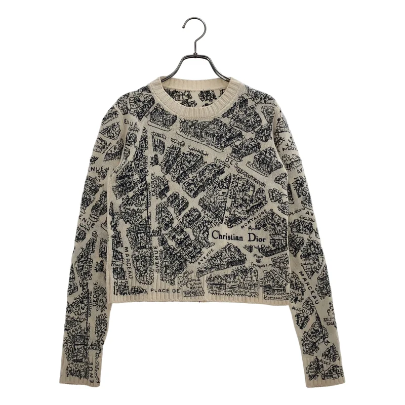 Christian Dior / クリスチャンディオール | プラン ドゥ パリ カシミヤ ジャガード ニット | 34 | レディース