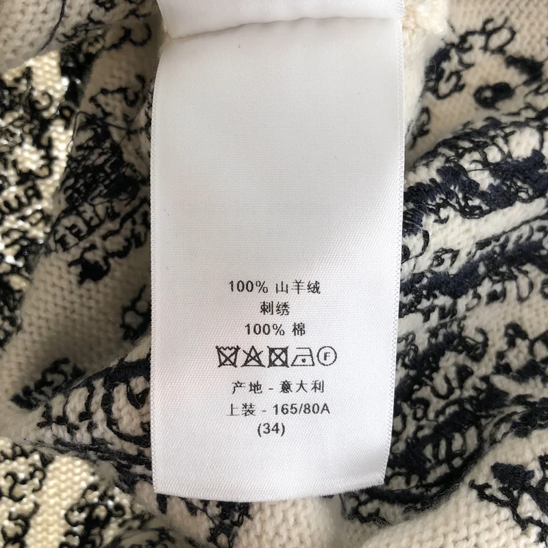 Christian Dior / クリスチャンディオール | プラン ドゥ パリ カシミヤ ジャガード ニット | 34 | レディース