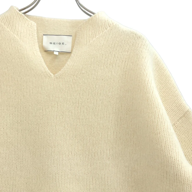 BEIGE， / ベイジ | ウール カシミヤ スキッパーニット | 4 | レディース