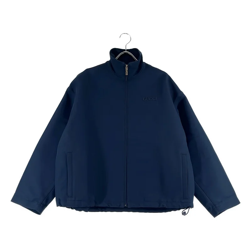 GUCCI / グッチ | ギャバジン ロゴ ジップアップジャケット | 40 | メンズ