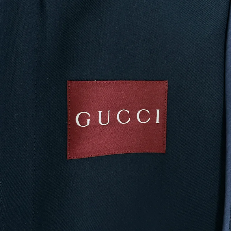 GUCCI / グッチ | ギャバジン ロゴ ジップアップジャケット | 40 | メンズ