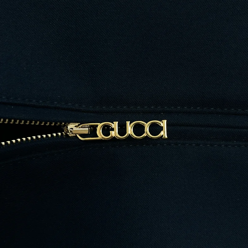 GUCCI / グッチ | ギャバジン ロゴ ジップアップジャケット | 40 | メンズ