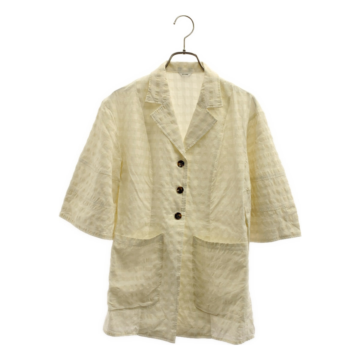 CLANE / クラネ | GINGHAM CHECK DOME SLEEVE SHIRT / ギンガム