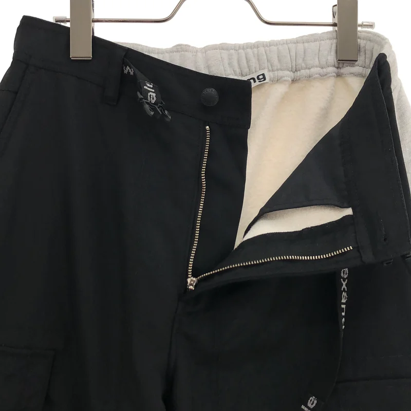 ALEXANDER WANG / アレキサンダーワン | HYBRID CARGO PANT / スウェット切り替え ハイブリット カーゴパンツ | XS | メンズ