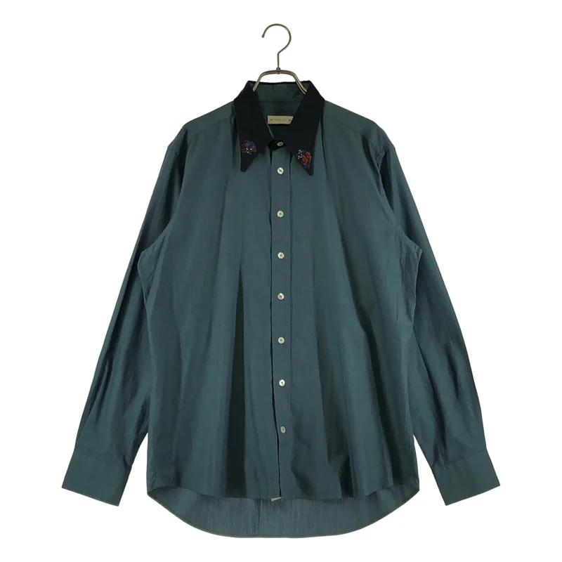 ETRO / エトロ | コットン フラワー刺しゅう バリモアカラーシャツ | 41 | メンズ
