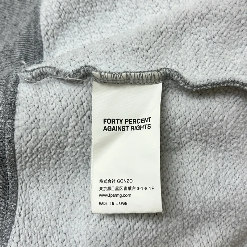 FORTY PERCENTS AGAINST RIGHTS / フォーティーパーセントアゲインストライツ | ロゴスリーブ スウェット トレーナー | S | メンズ
