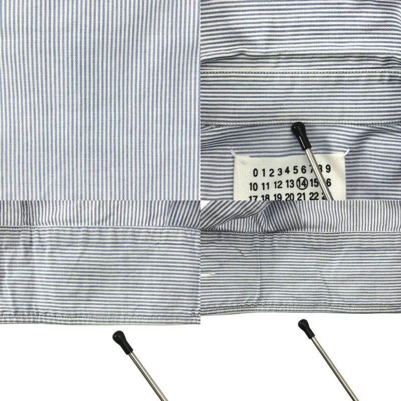 Maison Martin Margiela / メゾンマルタンマルジェラ | 2012SS | コットン ストライプ レギュラーカラー シャツ | 44 | メンズ