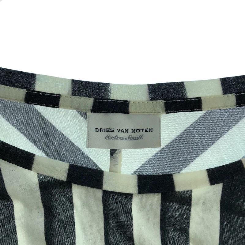 DRIES VAN NOTEN / ドリスヴァンノッテン | ストライプ フラワープリント Tシャツ | XS | レディース