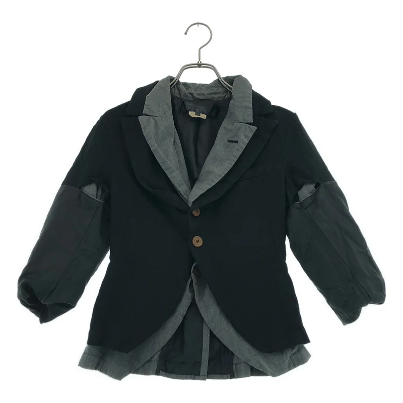 COMME des GARCONS / コムデギャルソン | 2010SS | シワ加工 異素材切替 レイヤードジャケット | XS | レディース
