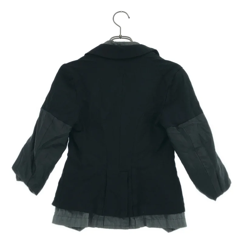 COMME des GARCONS / コムデギャルソン | 2010SS | シワ加工 異素材切替 レイヤードジャケット | XS | レディース