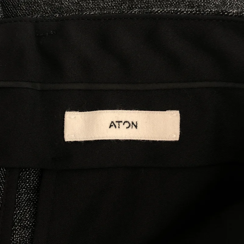 ATON / エイトン | ウール コットン 2タック ワイドスラックス | 3 | レディース