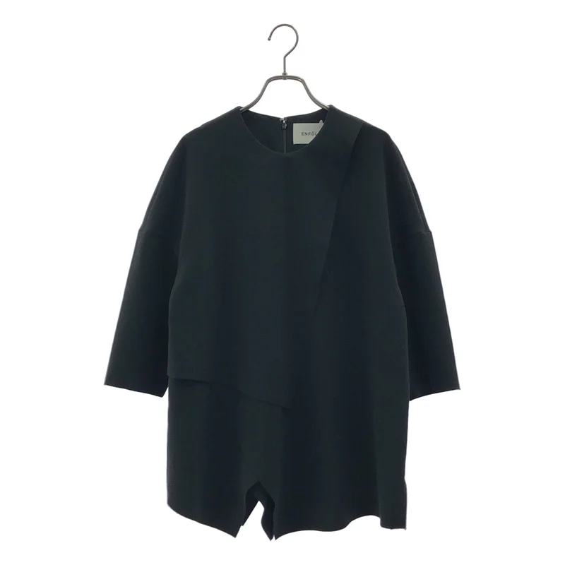 ENFOLD / エンフォルド | アシンメトリー バックジップ ブラウス | 36 | レディース