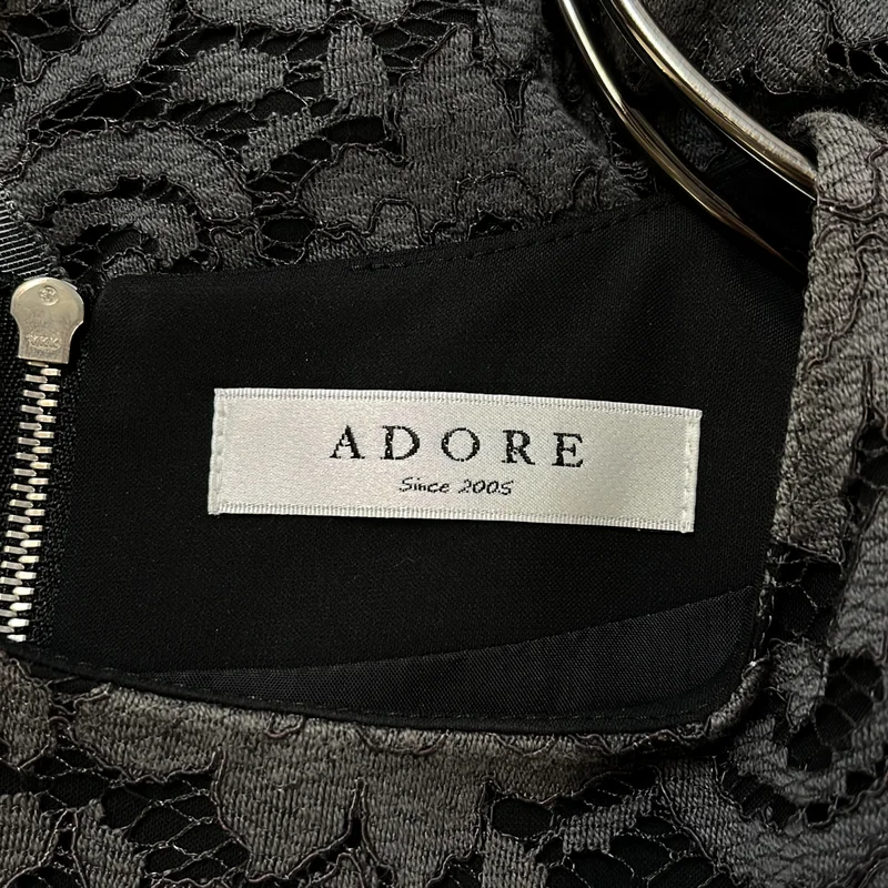 ADORE / アドーア | レース バックジップ ワンピース / 裏地付き | 36 | レディース