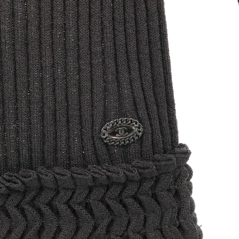 CHANEL / シャネル | 2008AW | リブ プリーツ ニット ワンピース | 34 | レディース