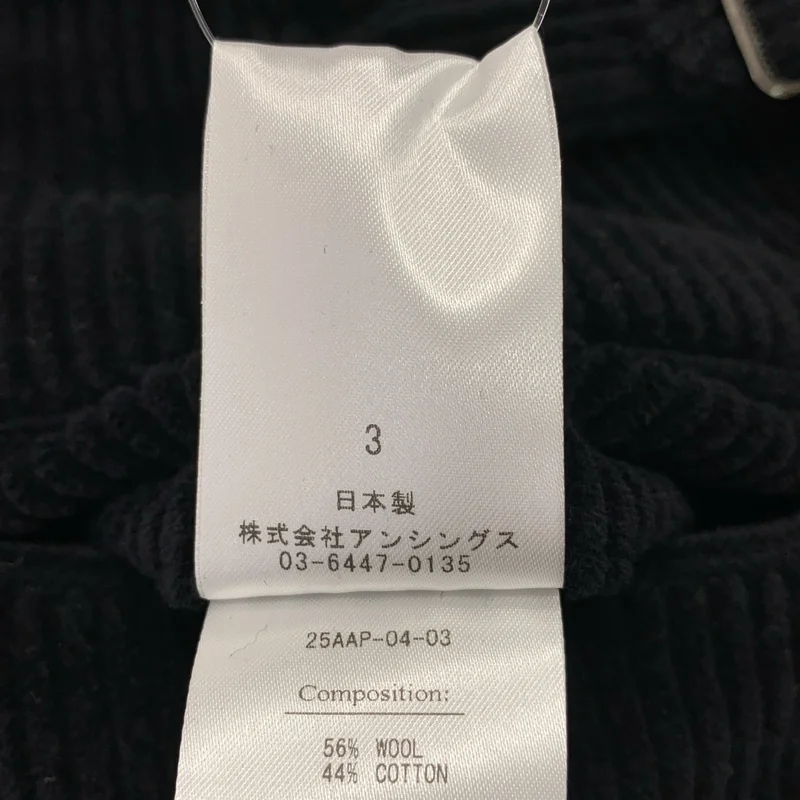 A.PRESSE / アプレッセ | Wool Corduroy Wide Tapered Trousers / コーデュロイ 2タック パンツ | 3 | メンズ