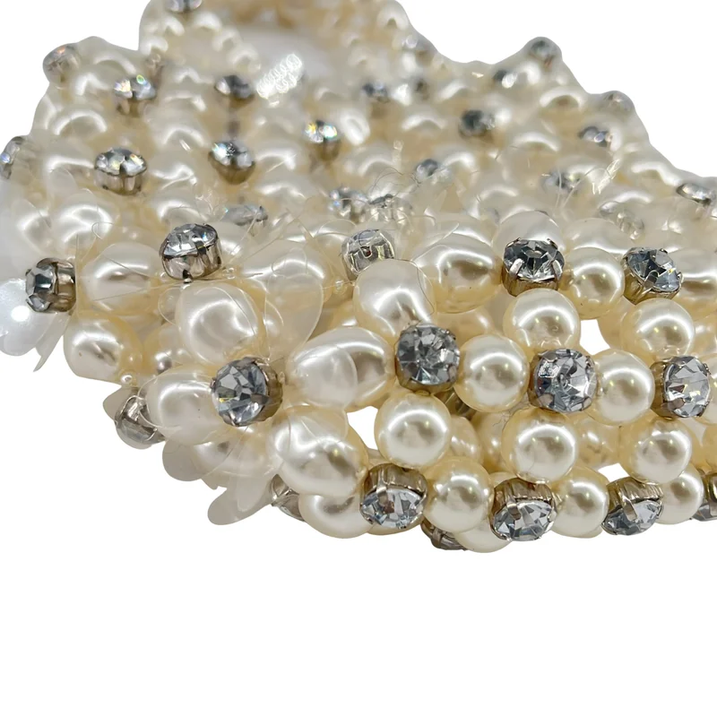 Simone Rocha / シモーネロシャ | HANDHELD BEADED BINDLE BAG / パールフラワー ミニハンドバッグ |