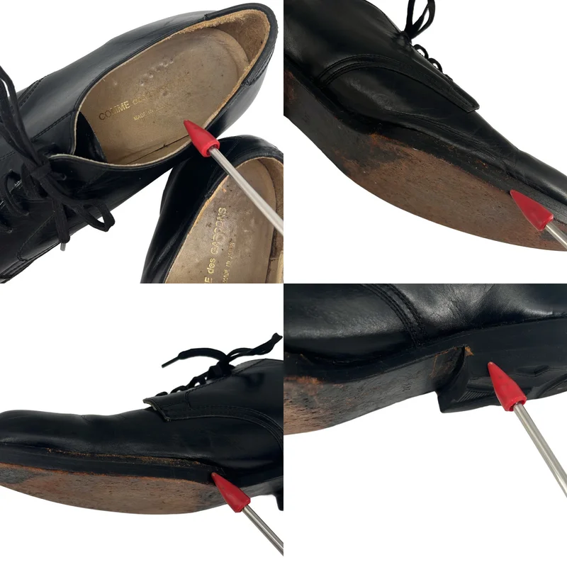 tricot COMME des GARCONS / トリココムデギャルソン | レザー プレーントゥ レースアップシューズ | 24 1/2 | レディース