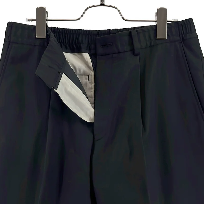 N.HOOLYWOOD / エヌハリウッド | 2022SS | WIDE TAPERED EASY SLACKS / ウール ワイドテーパード イージースラックス | 38 | メンズ