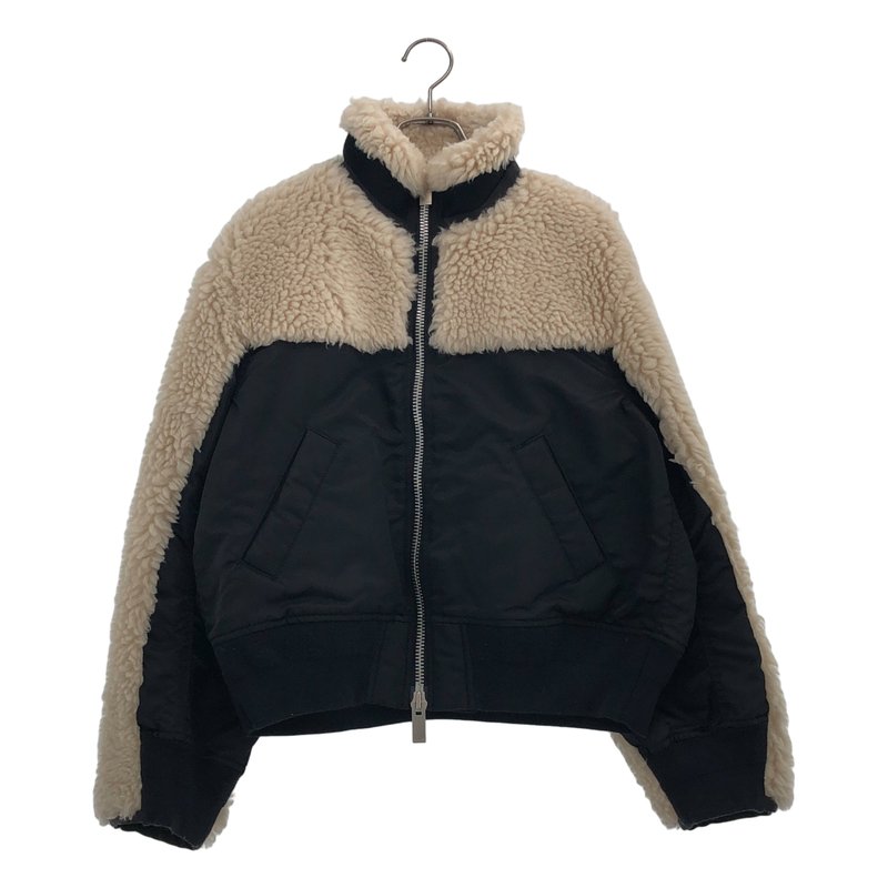 sacai / サカイ | Faux Shearling × Nylon Twill Mix Blouson ジャケット | 1 | レディース
