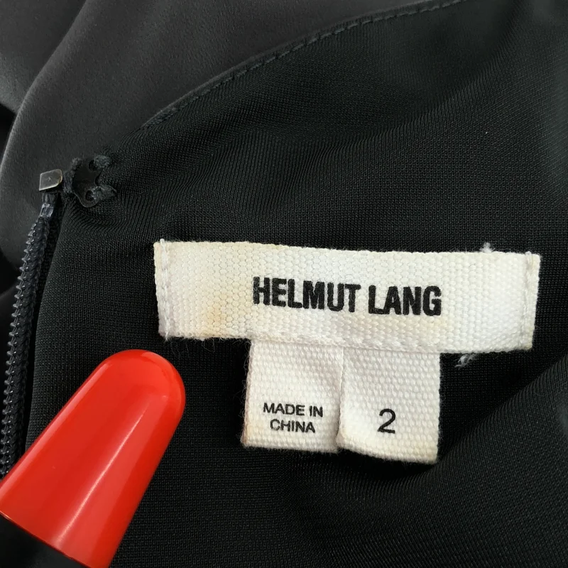 HELMUT LANG / ヘルムートラング | 異素材 ドレープ ノースリーブ ワンピース | 2 | レディース